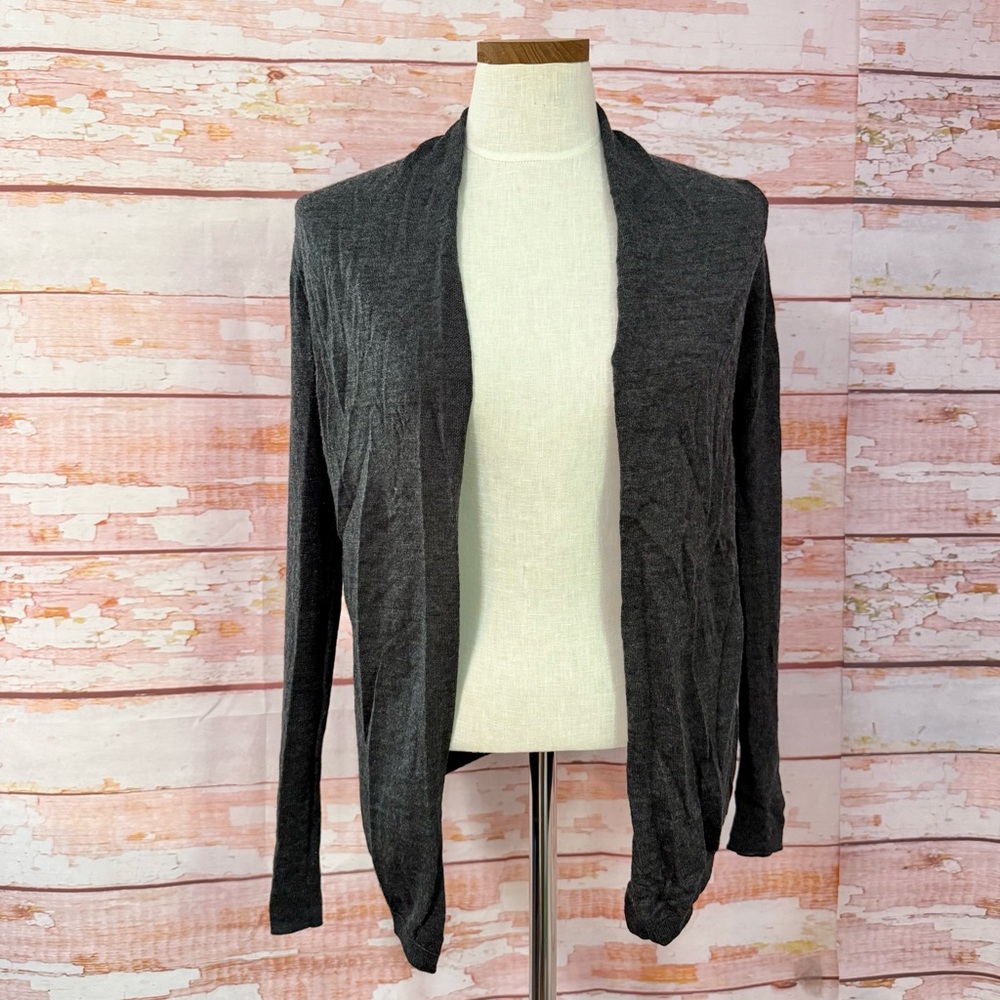 LOFT Open Front Gray Cardigan